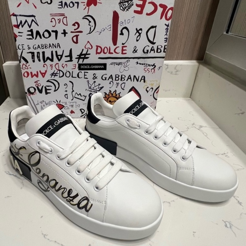 Dolce & Gabbana WOMEN   - Portofino 'Eleganza - White Black - SIZE: 39.5.
